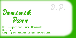 dominik purr business card